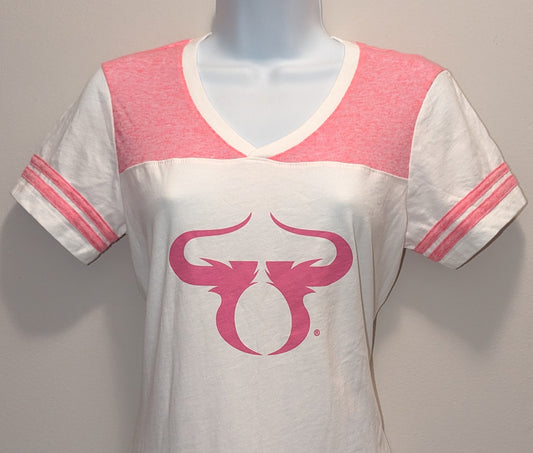 Ladies Varsity V-Neck T-Shirt