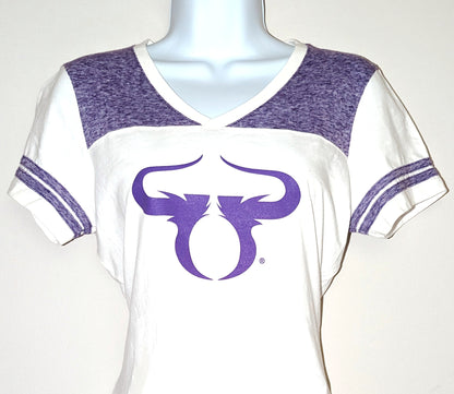 Ladies Varsity V-Neck T-Shirt